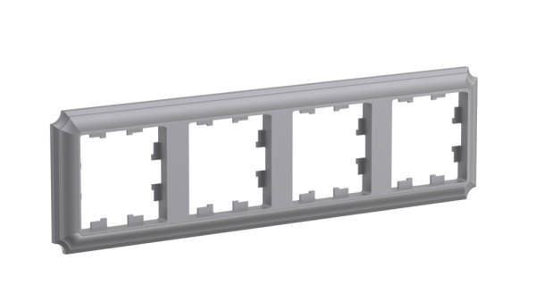 ATLASDESIGN ANTIQUE 4-постовая РАМКА, универсальная, СТАЛЬ Schneider Electric