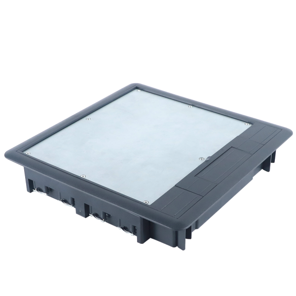 Donel Лючок в пол 16 мод. (8 мод. 45х45 мм.) верт. установка, глубина 50мм, крышка ABS + гальванизированная стальная вставка