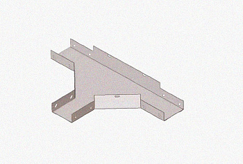 Лоток тройниковый глухой ОТГ 200х100 УТ1,5, горячее цинкование, S1,5