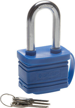 Замок "ЭКСПЕРТ" навесной всепогодный, удлиненная дужка, 50мм ЗУБР