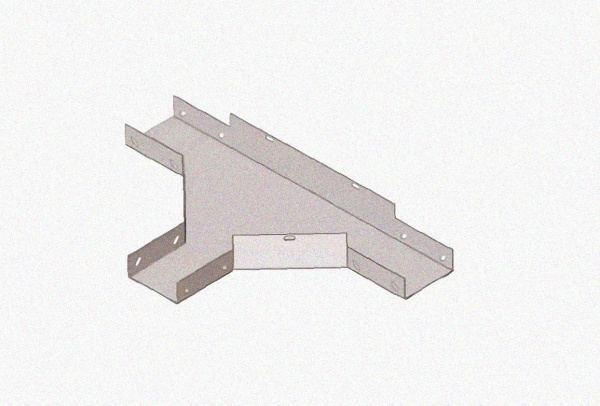 Лоток тройниковый глухой ОТГ 200х100 УТ1,5, горячее цинкование, S1,5