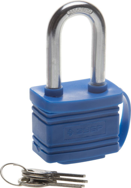 Замок "ЭКСПЕРТ" навесной всепогодный, удлиненная дужка, 50мм ЗУБР