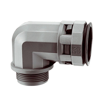 Муфта 90 грд. труба-коробка DN 23 мм, М32х1,5, полиамид, цвет черный DKC