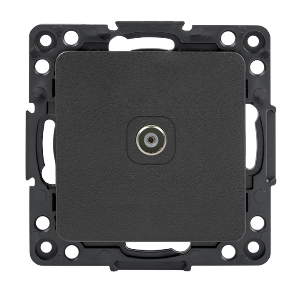 Стокгольм Механизм Розетки TV 1-местной 75Ом 5-862МГц черной EKF