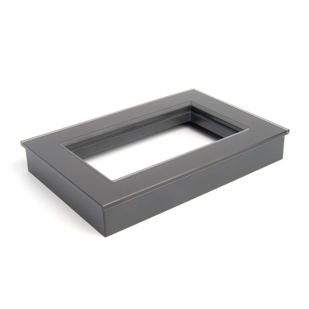 Рамка 2-местная (без перемычки), стекло, STEKKER, GFR00-7012-06, серия Катрин, графит