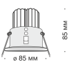 Встраиваемый светильник 12Вт 3000K Черный IP20 Zoom DL034-2-L12B Technical
