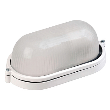 Светильник под лампу ЖКХ НБП/НПП 1401 овал белый без реш. GCF-O-E27-60-IP65 General