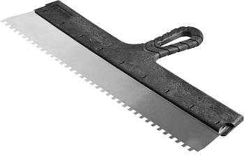 Шпатель "Мастер" ФАСАДНЫЙ, нержавеющее полотно, 450мм, зуб 6х6мм ЗУБР