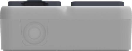 Donel W55 двойной блок накл. Роз.с защ.крышк.,+Переключатель 1-кл., серый, IP55, серия (тип) DIP55