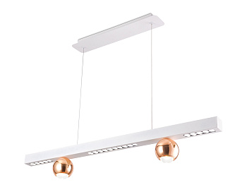 Светильник светодиодный подвесной FL5955 WH/GD белый/золото 4200K 18W 1000*70*1200 (Без ПДУ) Ambrella Light