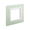 Рамка из натурального стекла, "Avanti", светло-зеленая, 1 пост (2 мод.) DKC