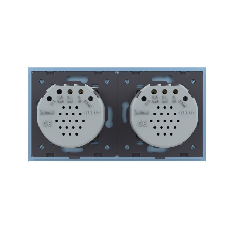 Сенсорный выключатель 3 клавиши (2-1), 2 поста Синий Livolo