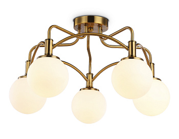 Подвесная люстра TR3212/5 GD/FR золото/белый матовый E27*5 max 40W D560*302 Ambrella Light