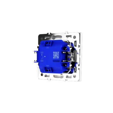 Выключатель встраиваемый Voltum S70 одноклавишный с подсветкой 10А, (белый матовый)