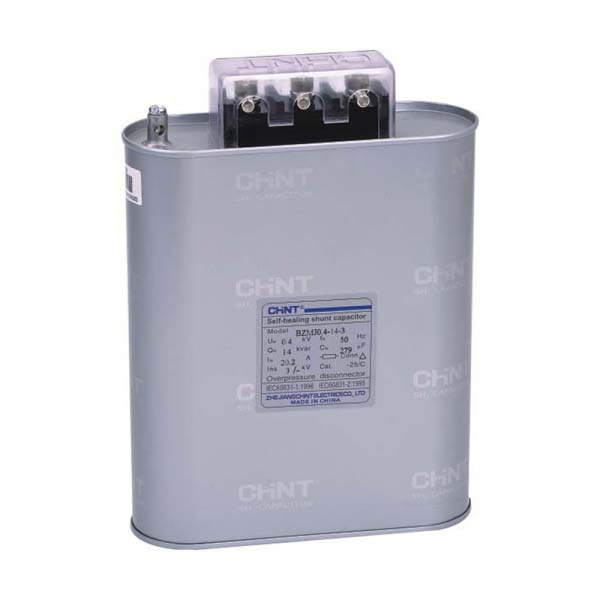 Трехфазный конденсатор BZMJ 0.4-50-3 АС400В, 50 кВАр CHINT Трехфазный конденсатор BZMJ 0.4-50-3 АС400В, 50 кВАр CHINT