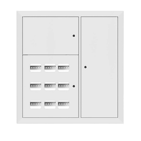 Щит этажный 9 кв, RAL9003 3 окна в ряд по гориз, (1000х950х150) PROxima EKF