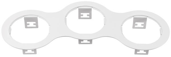 Рамка DOMINO Triple ROUND МR16 БЕЛЫЙ (в комплекте)  LIGHTSTAR