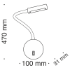 Бра 3Вт 3000K Черный IP20 Stem C035WL-L3B3K Technical