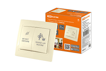 Переключатель с кнопкой "Не беспокоить" и "Уборка" сл. кость "Таймыр" TDM