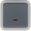 Donel W55 Выключатель звонкового типа 1-кл. накладной, с подсв., серый, IP55, серия (тип) DIP55
