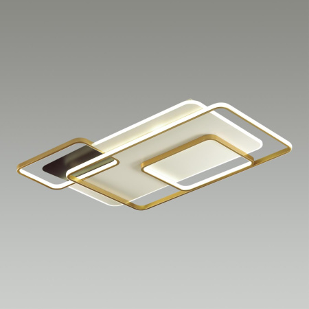 Люстра потолочная LED 113W 3000-6000K 13840Лм пульт ДУ 220V NORIKO белый,черный,золотой LUMION