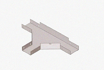 Лоток тройниковый замковый глухой ОТЗГ 100х60 УТ1,5, горячее цинкование, S1,5