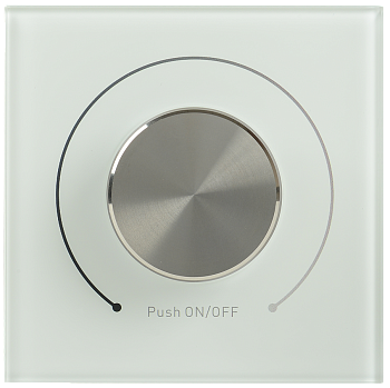 Диммер поворотный DALI (Broadcast) со встроенным БП 125мА стекло белый IEK