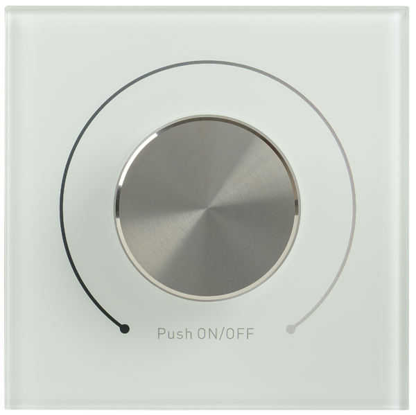 Диммер поворотный DALI (Broadcast) со встроенным БП 125мА стекло белый IEK