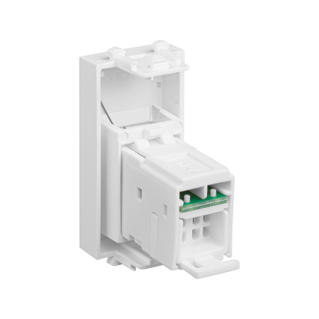 Компьютерная розетка RJ-45 модульная, кат.6, "Avanti", "Белое облако", 1 модуль DKC