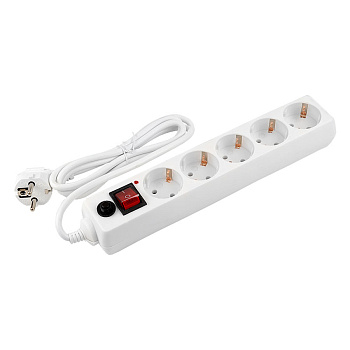 Сетевой фильтр GPS-5-16-3x1-700-W, 5 мест, 16А, 3x1 мм2, 7 м, белый General