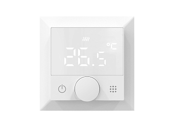 Donel Термостат с датчиком пола, программируемый, 16 A, 55*55 мм.белый, ручка настройки,серия DTEF