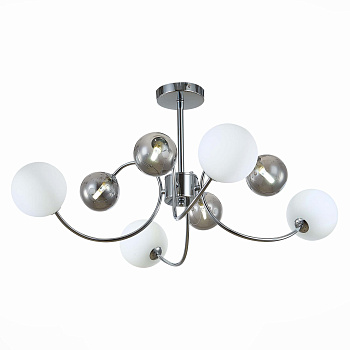 Люстра потолочная Хром/Белый, Дымчатый G9 8*5Вт SLE220912-08 EVOLUCE