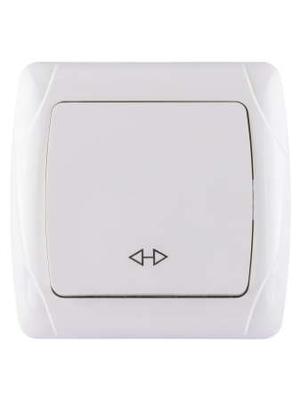 Перекрестный выключатель 1-кл. 10А белый "Онега" TDM