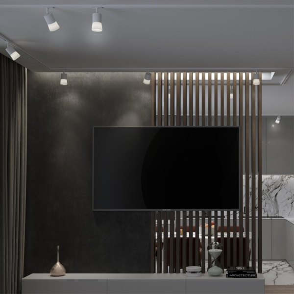 Св-к трековый однофазный двухжильный (универсальный) IP20 GU10 9W 220V ELINA белый NOVOTECH