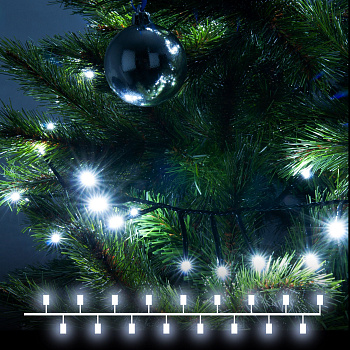 Гирлянда нить "Мишура" белый 5м IP20 (400-004 белый) Eurosvet