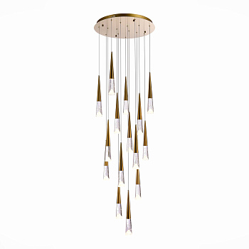 Люстра подвесная Золотистый/Прозрачный LED 15*3Вт 3000К SL6111.203.15 ST LUCE