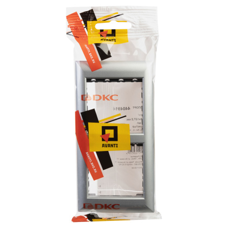 Рамка-суппорт "Avanti" для "In-liner Front",  серебристый металлик, 4модуля DKC