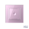 Одноклавишный проходной сенсорный выключатель Module с функцией радиоуправления, цвет розовый Livolo