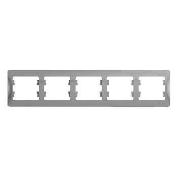 GLOSSA  Рамка горизонтальная 5-м . алюминий IP20 Schneider Electric