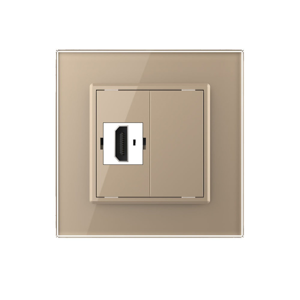 Розетка HDMI Золотая Livolo Розетка HDMI Золотая Livolo