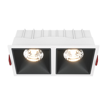 Встраиваемый светильник LED 30Вт Бело-черный IP20 Downlight DL043-02-15W3K-SQ-WB Technical Maytoni
