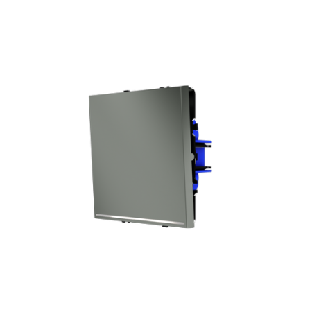 Проходной переключатель встраиваемый Voltum S70 одноклавишный с подсветкой 10А, (титан)