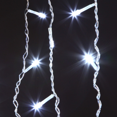 Гирлянда бахрома 1,8*0,5 м IP20 (100-001 белый) Eurosvet