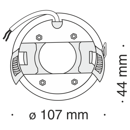 Встраиваемый светильник 1*GX53 15Вт Латунь IP43 Metal Modern DL293-01-BZ Technical