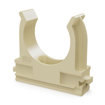 Крепёж-клипса для труб АБС-пластик сосна d32 мм (25шт/500шт уп/кор) Промрукав