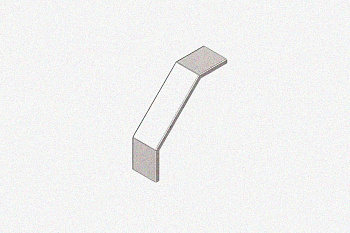 Крышка лотка замкового КЛСЗ 200х200-90 УХЛ1 для поворота трассы вниз на 90, горячее цинкование, S1,5