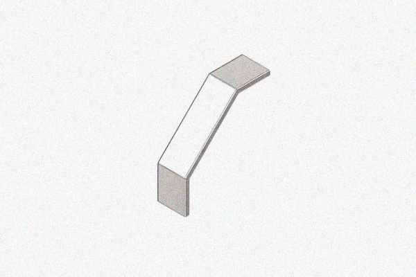 Крышка лотка замкового КЛСЗ 200х200-90 УХЛ1 для поворота трассы вниз на 90, горячее цинкование, S1,5