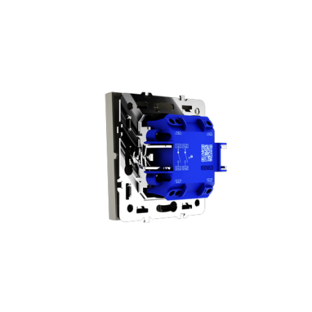 Выключатель встраиваемый Voltum S70 двухклавишный с подсветкой 10А, (шелк)