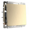 Встраиваемые механизмы Выключатель СУ 1 кл. проходной 10А шампань рифленый IP20 Werkel