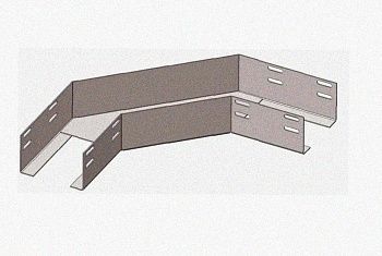 Лоток угловой замковый перфорированный КГЗ 100х80-90 УХЛ1 поворот на 90, горячее цинкование, S1,0